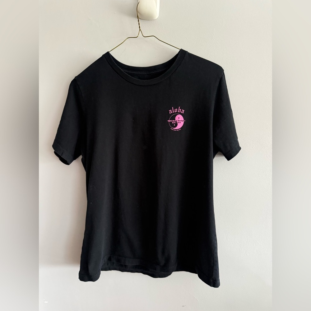 T&C Surf Designs North Shore Hawaii Aloha Graphic Tee Black